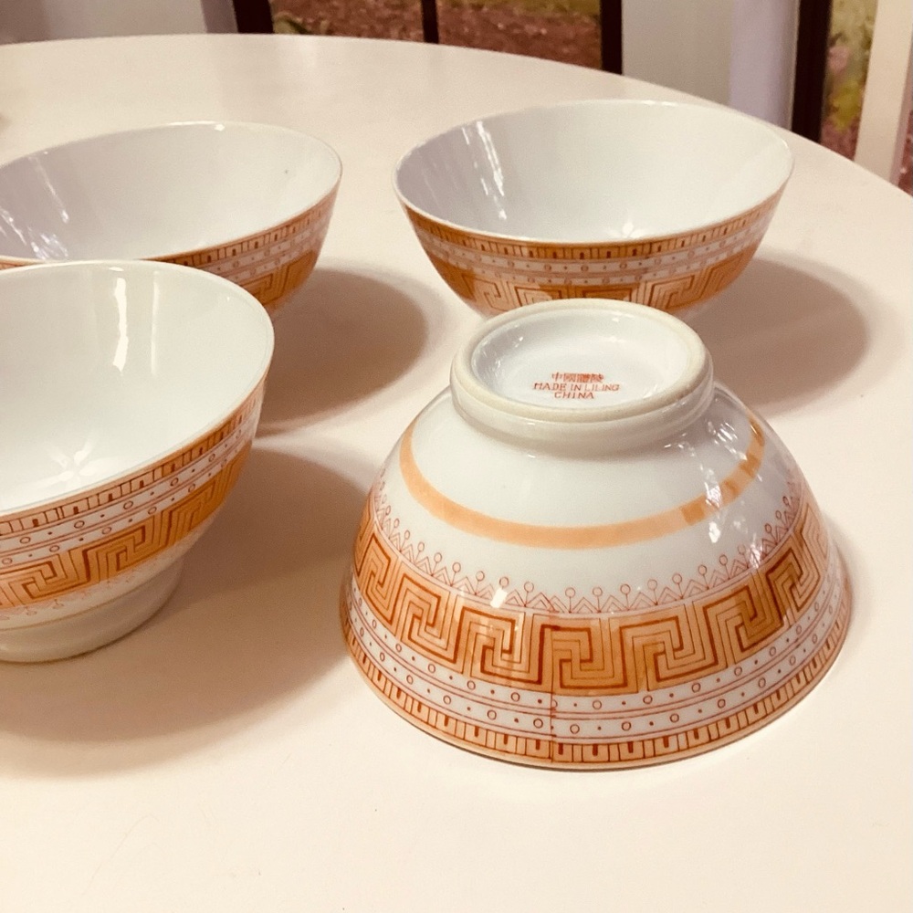 Vintage Bowls Liling Chinese Rice Bowls set of 4 5”